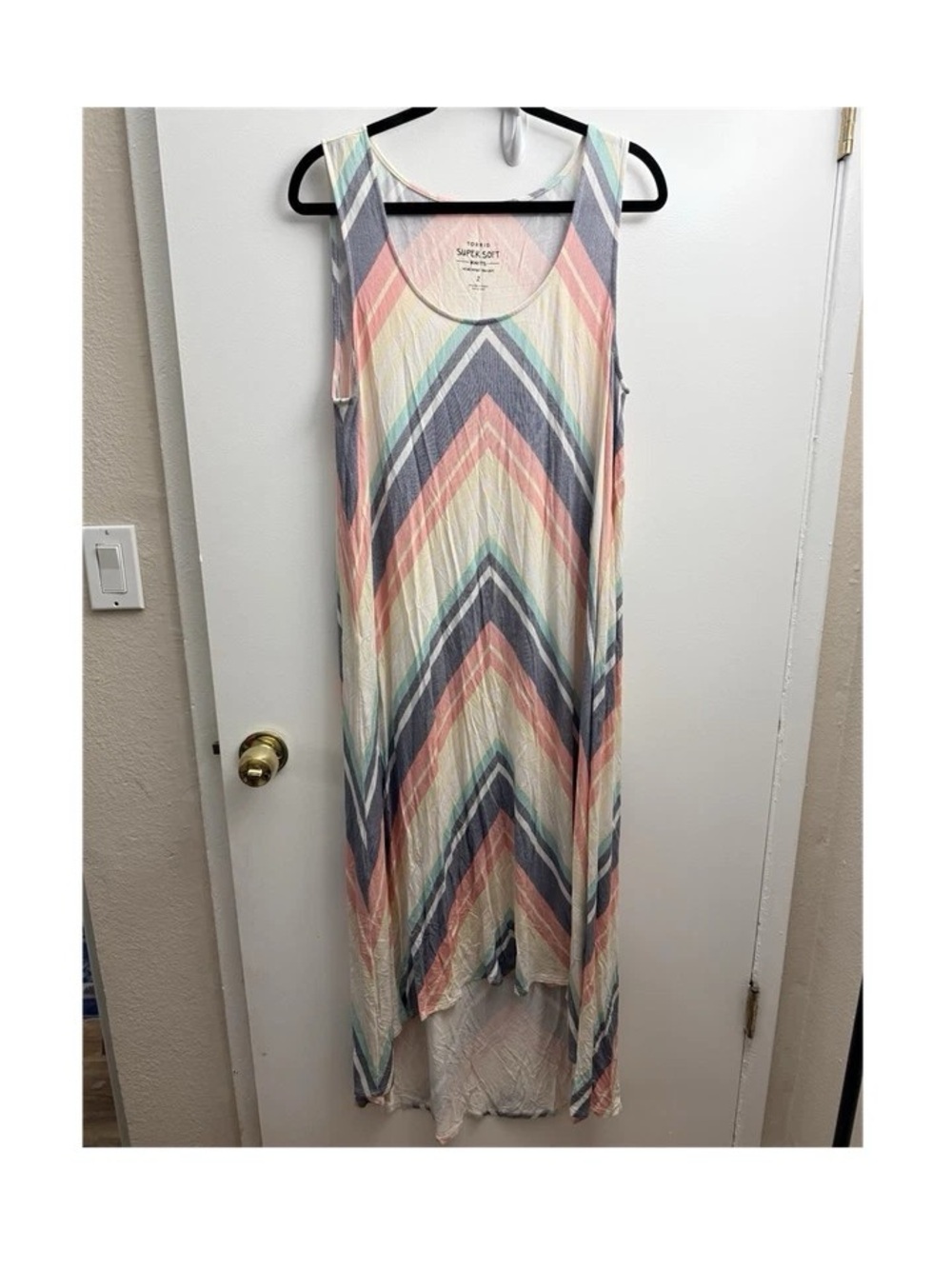 torrid Chevron Tank Maxi Dress - Pink, Blue, Cream